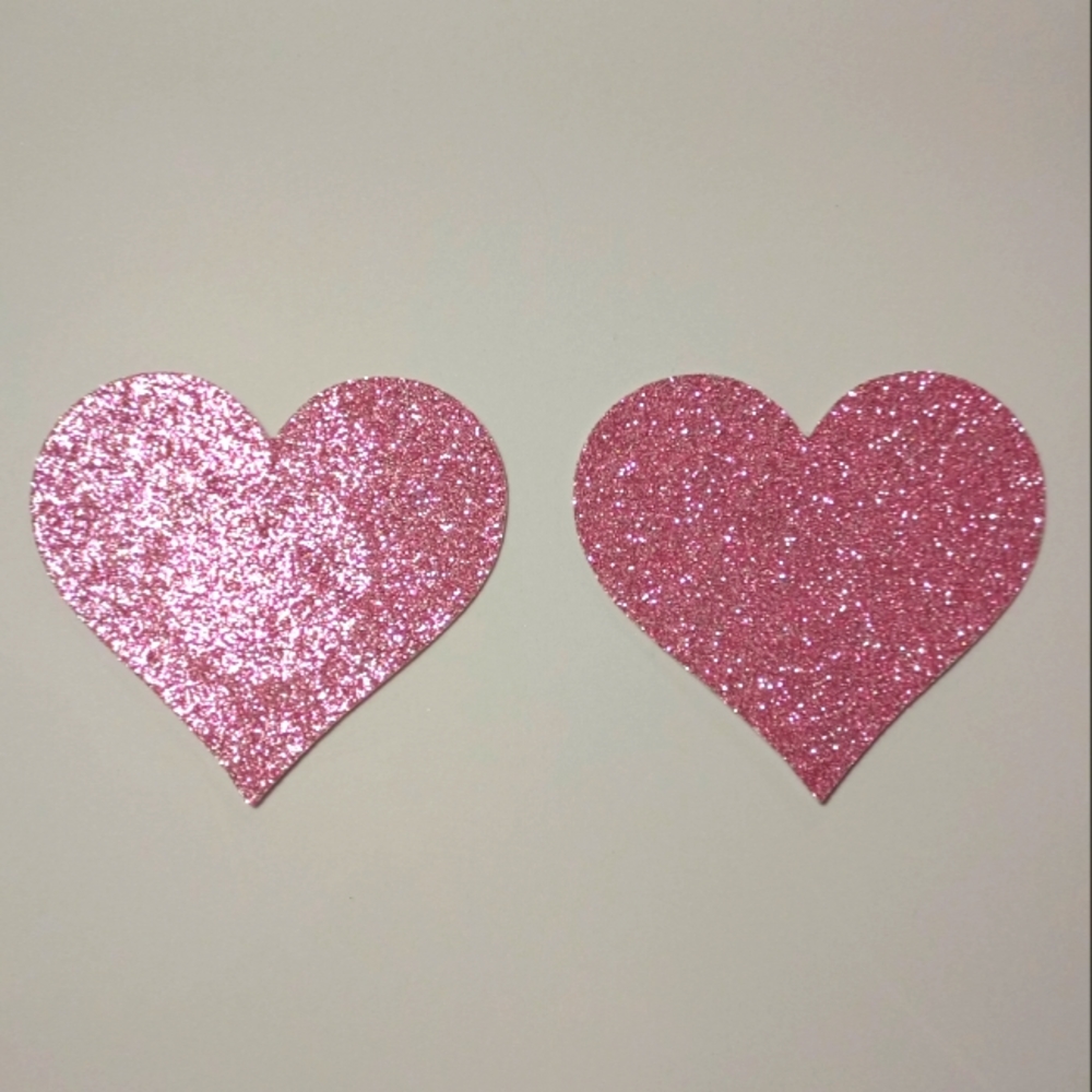 PINK HEART NIPPLE PASTIES - Picture 2 of 3